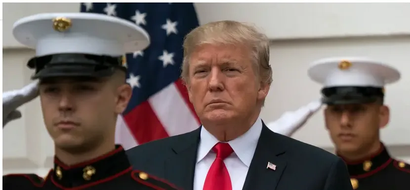 Trump and marines